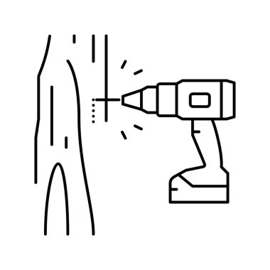 Ağaçların çizgi simgesi çizimi tıklatılıyor