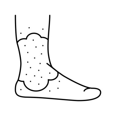 durağanlık dermatit çizgi simgesi çizimi