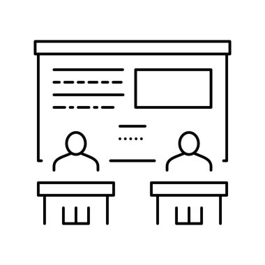 Kampüs kantin çizgisi vektör illüstrasyonuName