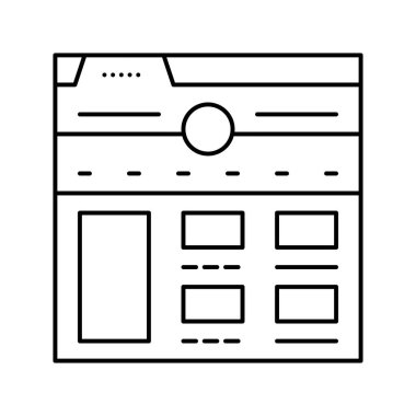 websitesi oluşturma satırı vektör illüstrasyonu