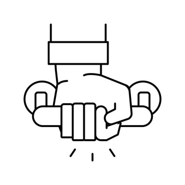 Yaşlıların çizgi vektör illüstrasyonunu desteklemek için kullan