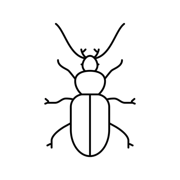 Flea insect line icon vector illustration — Stock Vector