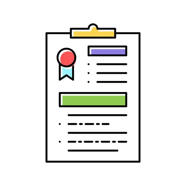 Administrative report color icon vector illustration — Stock Vector