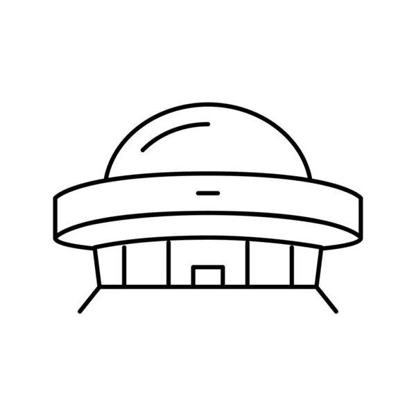 Construcción planetario línea icono vector ilustración — Vector de stock
