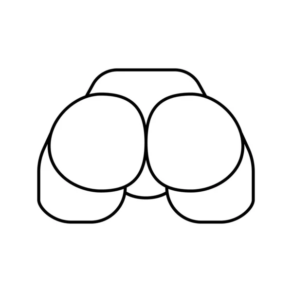 Butt sex toy line icon vector illustration — 스톡 벡터