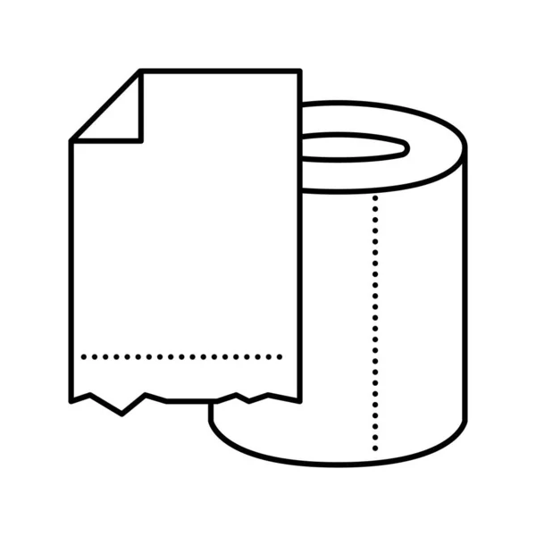 Toilet paper roll line icon vector illustration — Stock Vector