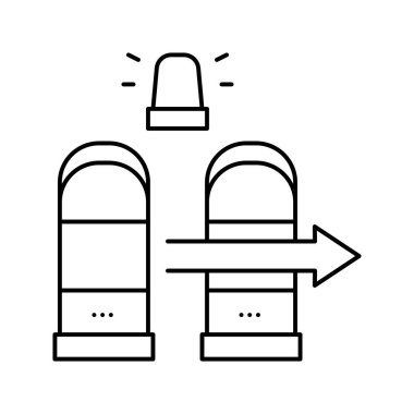 Erişim satırı simgesi çizimi için teknoloji rFID