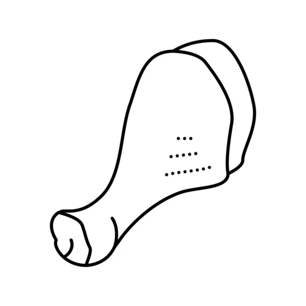 Barra de tambor línea de pollo icono vector ilustración — Archivo Imágenes Vectoriales