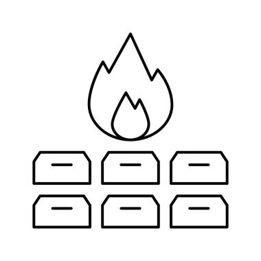 toplu hayvan cenaze hattı ikon vektör illüstrasyonu