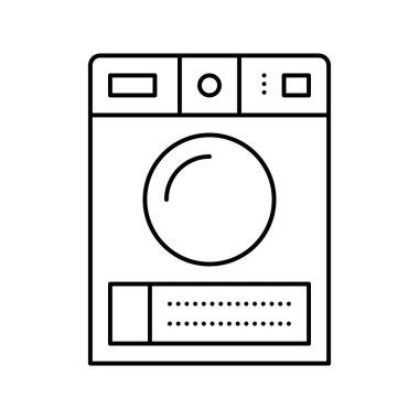 kuru elektronik makine çizgisi vektör çizimi