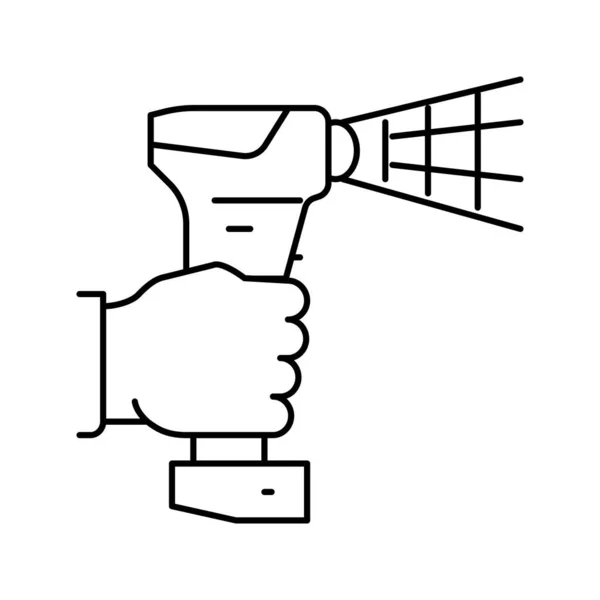 3D Scanner Linie Symbol Vektor Illustration — Stockvektor