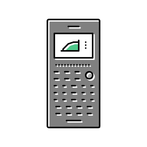 Graphing calculator color icon vector illustration — Stock Vector