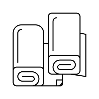 yastık kılıfı ipeği çizgisi vektör çizimi