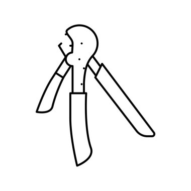 adım kıstırıcı satır simgesi çizimi