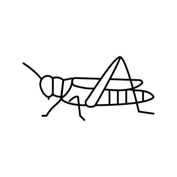 蜻蜓昆虫线图标矢量图解 — 图库矢量图片