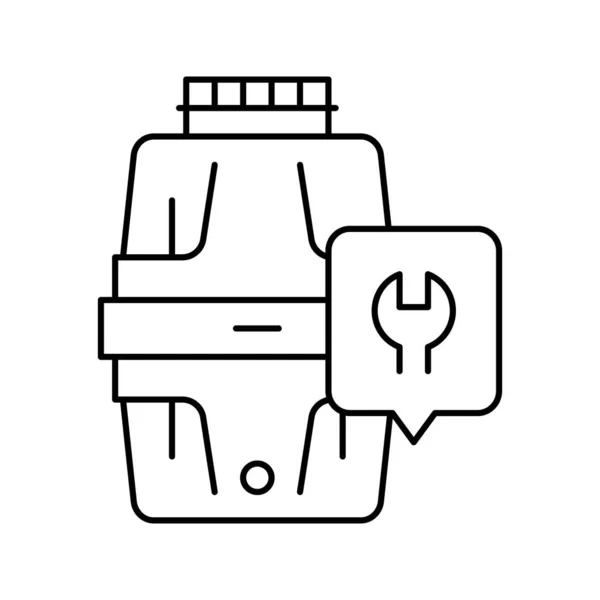 Ikona řádku opravy drtiče odpadků — Stockový vektor