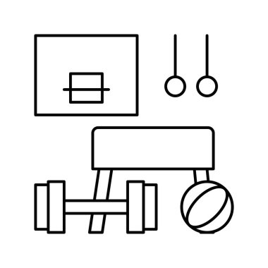 spor okulu disiplin çizgisi vektör illüstrasyonu