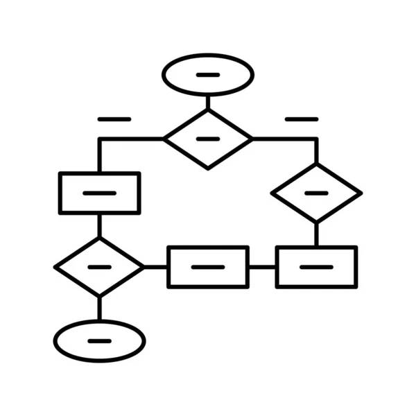 Diagramma di flusso icona vettoriale illustrazione — Vettoriale Stock