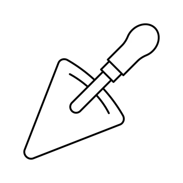 Spatel hulpmiddel lijn pictogram vector illustratie — Stockvector