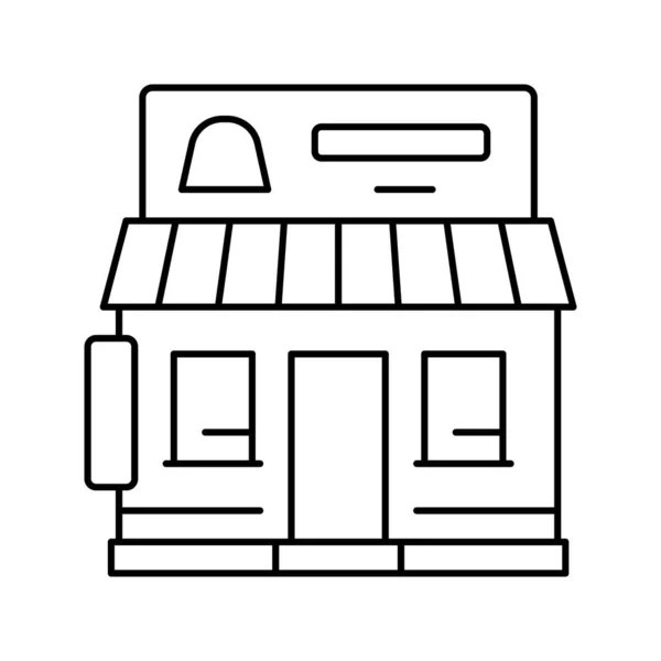 Línea de tienda de dulces icono vector ilustración — Archivo Imágenes Vectoriales