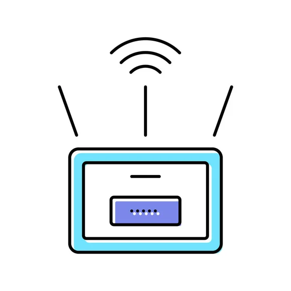 Wifi router color icon vector illustration — Stock Vector