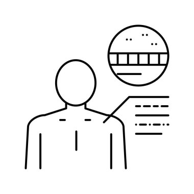 soluk veya sarımsı cilt çizgisi vektör çizimi