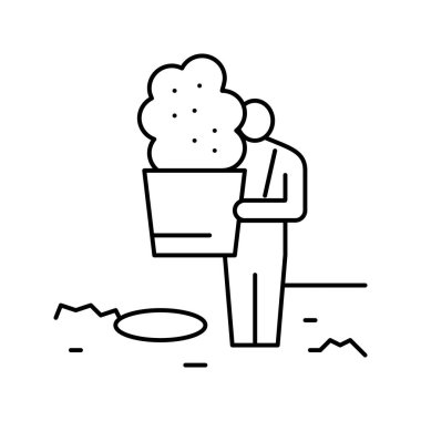 servis satırı simgesi çizimi yerleştiriliyor