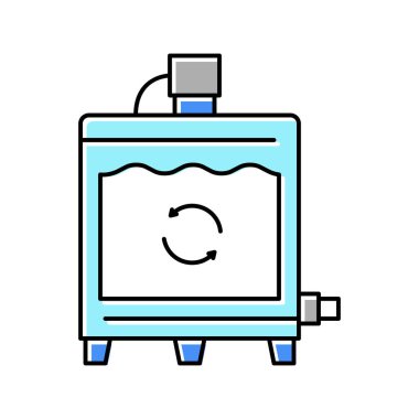 teçhizat hazırlama süreci peynir üretim renk ikonu çizimi