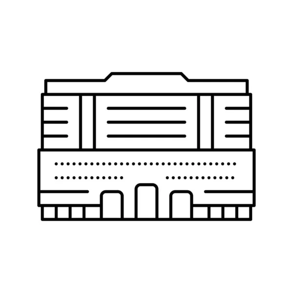 Commercial center line icon vector illustration — Vettoriale Stock