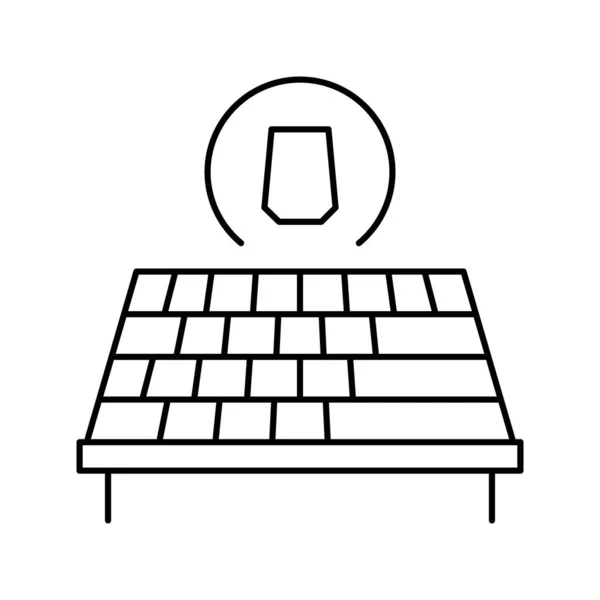 Asphalt shingles roof line icon vector illustration — 스톡 벡터
