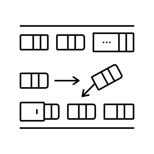 平行停车线图标矢量插图 — 图库矢量图片