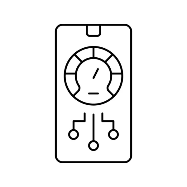 Telefon optimiert App Line Icon Vektor Illustration — Stockvektor