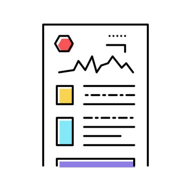 satış raporu renk vektör illüstrasyonu