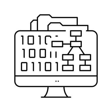 sistem yazılım satırı vektör illüstrasyonu