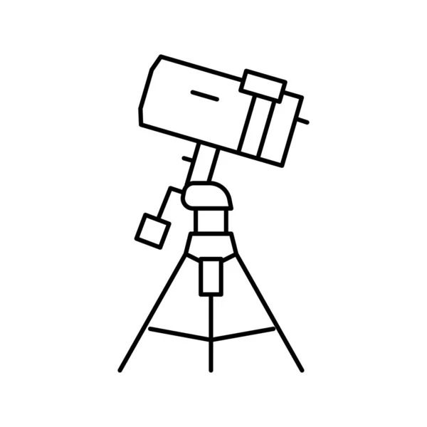 Catadioptric planetarium line icon vector illustration — Stock Vector