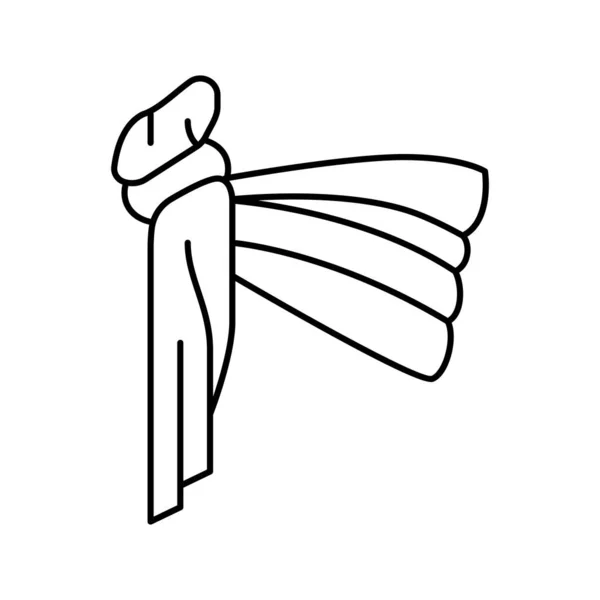 Baby sling lijn pictogram vector illustratie — Stockvector