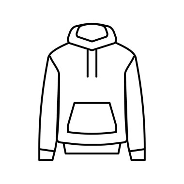 sweatshirt unisex giysi çizgisi ikon vektör çizimi