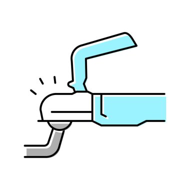 Araç rengi vektör illüstrasyonuyla eşleştirme römorku