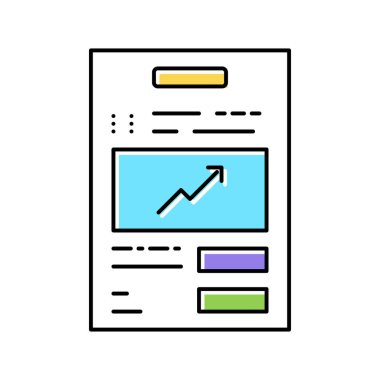 Yatırım sözleşmesi renk ikonu vektörü izole çizimi