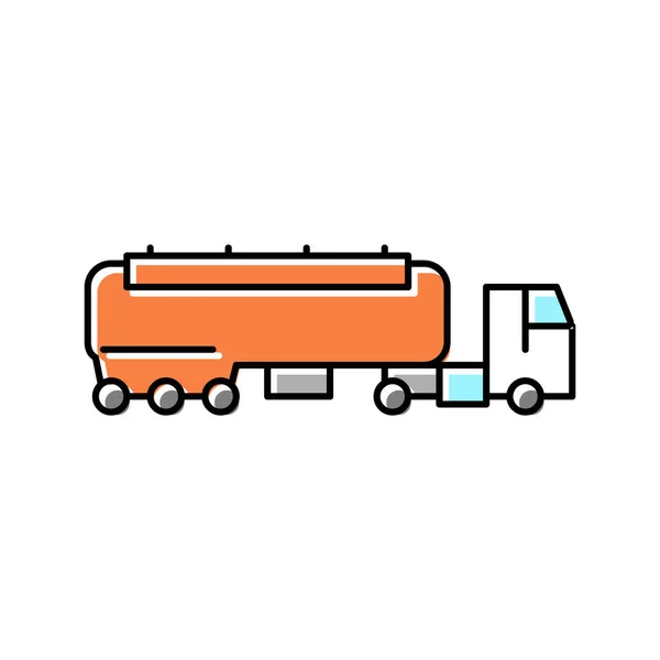 Bote para el icono de color de combustible ilustración vectorial — Vector de stock