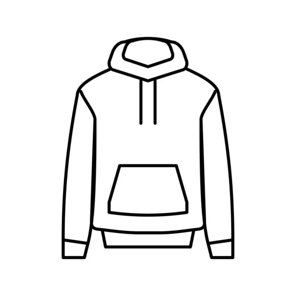 Sweatshirt unisex clothes line icon vector illustration — Stock Vector