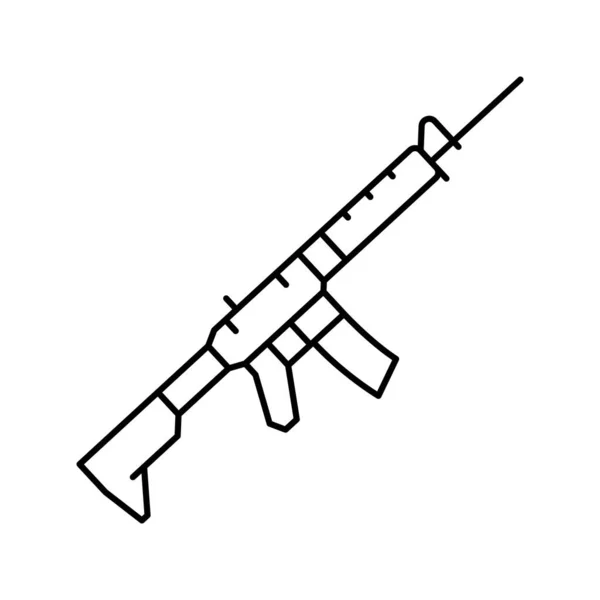 Vektorová ilustrace vektoru středové pušky — Stockový vektor