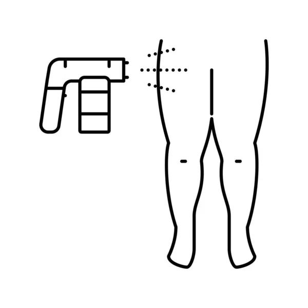 ( 영어 ) leg tan painting line icon vector illustration — 스톡 벡터