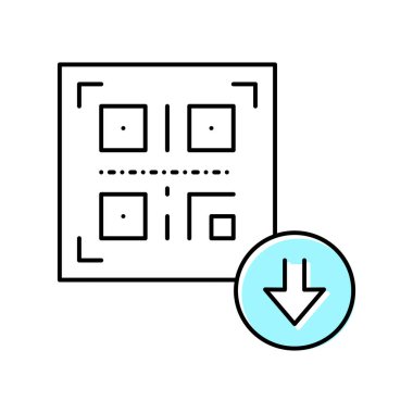 Renk ikonu vektörü izole resimleme indirmek için barkod