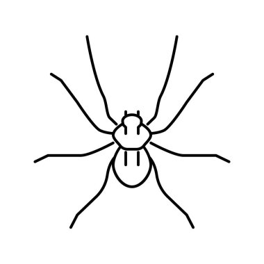 Kelebek böceği çizgisi ikon vektör çizimi