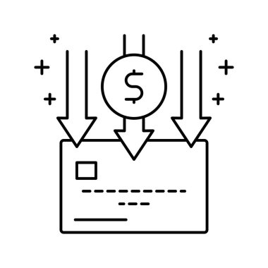 Kayıt kartı satır simgesi vektör illüstrasyonu