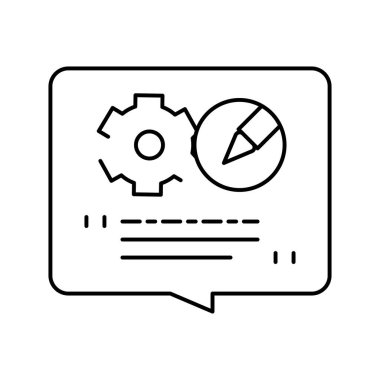 içerik çizgi ikon vektör çizimi oluştur