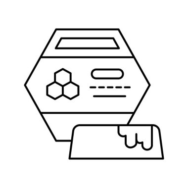 balmumu paketleme arıcılık hattı ikon vektör illüstrasyonu