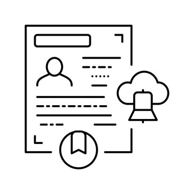 dini vize çizgisi vektör illüstrasyonu