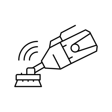 el bilgisayarı temizleme havuz hattı ikon vektör çizimi